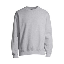 Gildan Mens Heavy Blend Crewneck Sweatshirt Gray/Navy