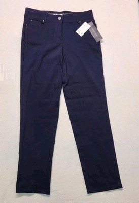 89th + Madison Womens Size 6 Navy Blue Comfort Waist Stretch Dress Pants NWT