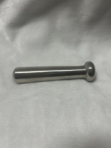 Vintage Silver polished metal Stainless Steel Pestle Grinder 5 1/2” Heavy duty