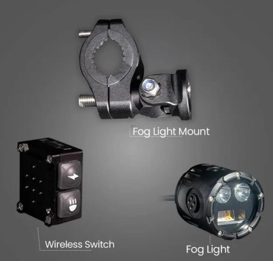 FOG LIGHT ZFL-50 BLACK FIT FOR ALL HONDA MOTORCYCLES Foto 3 de 4