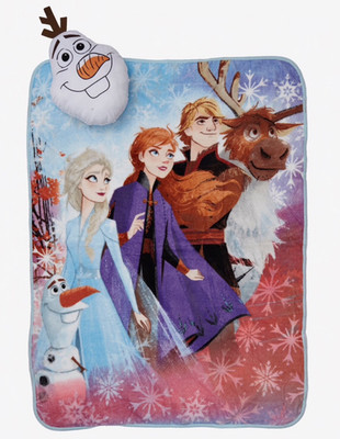 Disney Frozen 2 Throw Blanket 40'' x 50'' Olaf Pillow Set NEW