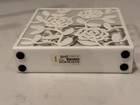 IKEA Metal Napkin Holder White Floral Rose Cutout Non-Slip Stand — photo 2