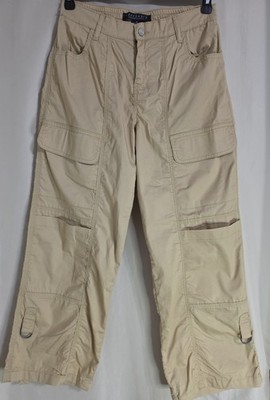 Women's Cali Cargo Pants By Sanctuary In Khaki Size 28 With D Rings To Crop