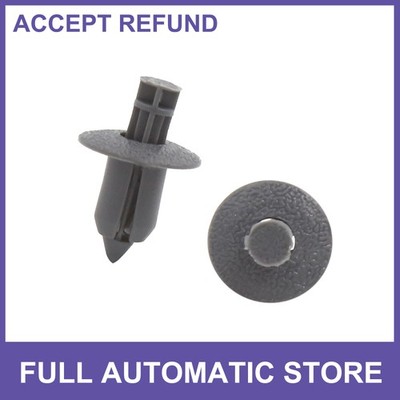 FIFTY 8mm Hole Plastic Push Type Rivet Fastener Door Bumper Pin Clips Universal