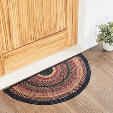Accent Rug Heritage Farms Jute Primitive 16.5x33 Half Cir No Slip Pad VHC Brands