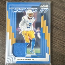 Panini Score 2025 Zoned In Memorabilia Derwin James Jr. #ZON-DJS Chargers