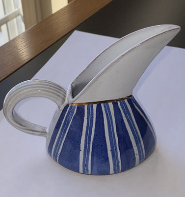 Hennie Meyer Pottery Maiolica Mini Cream Jug Artist Signed 18ct Accent