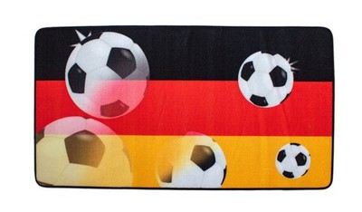Kinderteppich 125x67 cm Deutschlandflagge Spielteppich Fußball-Fan German-Flag
