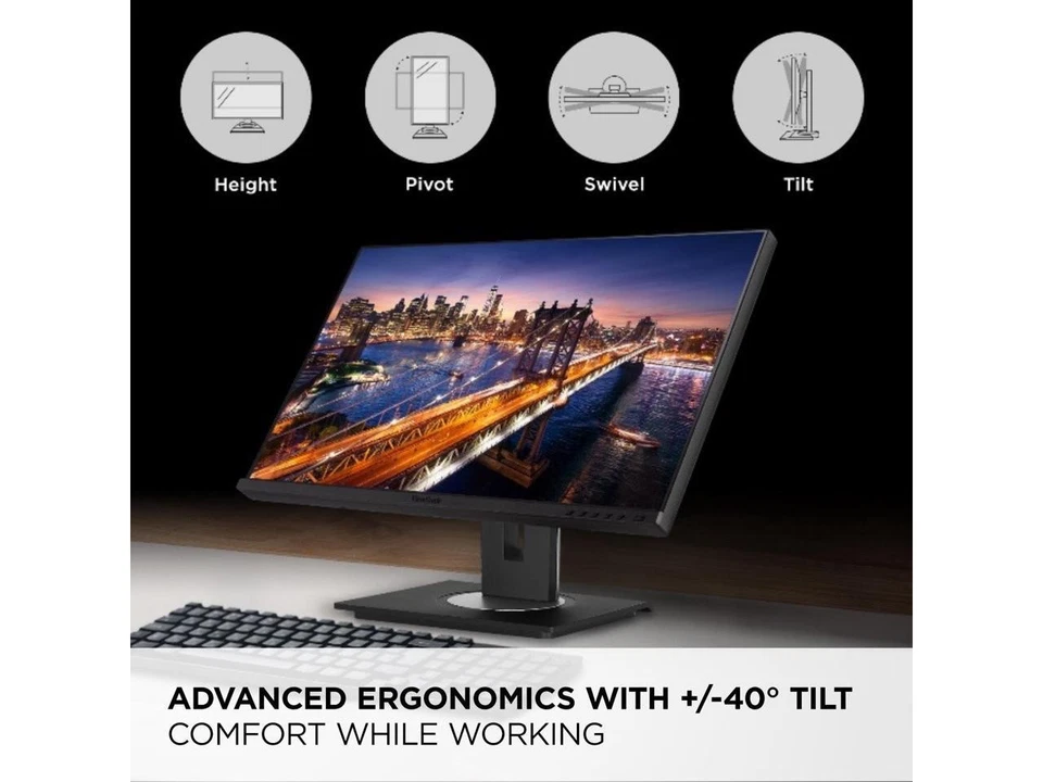 ViewSonic VG245 24 Inch IPS 1080p Monitor Designed for Surface with advanced - Image 4 of 4