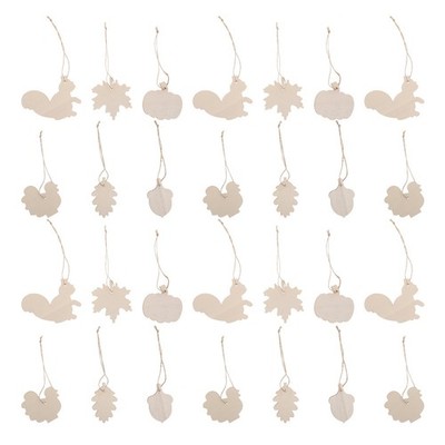 60 Pcs Herbst - Holz Leere Hängende Geschenk -Geschenk -Tags