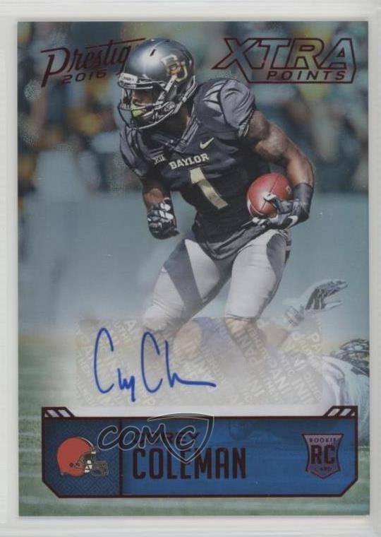 2016 Panini Prestige Rookie Signatures Xtra Points Red Corey Coleman Auto RC 2a8