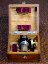 Antique Ernst Leitz Screw Micrometer Eyepiece c1880s Rare Microscope Accessory