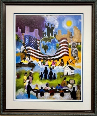 Ted Ellis ''The New Millenium'' Hand Signed Framed Black American Graduate Art NEW