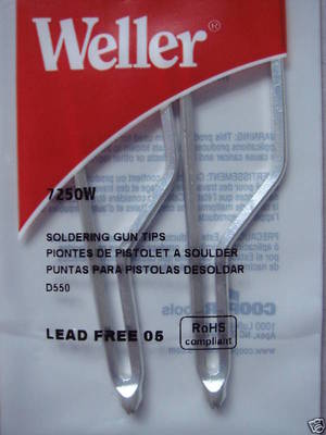 Weller Copper Soldering Iron Replacement Tip Fits Gun #D550  Model # 7250