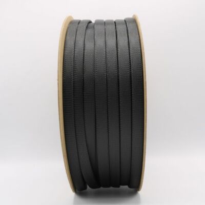 BUYHEATSHRINK BS125-BK, Expand. Braid Cable, Black, 1-1/4'' Heat Set, 250/ft, NOS