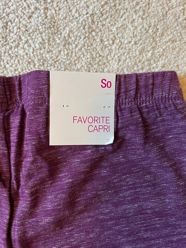 LEGGINGS - SO - Favorite Capri - Plum Purple - Sz 12 Girls - NWT - Picture 5 of 6