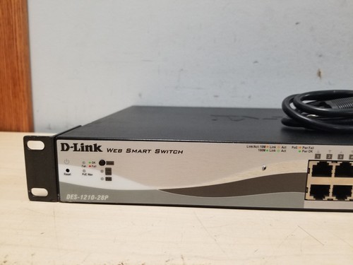 D-LINK DES-1210-28P 28 PORT FAST ETHERNET 2/SFP SMART MANAGED POE SWITCH - Picture 4 of 8