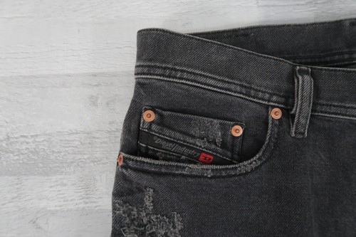 Mens Diesel TEPPHAR Stretch Slim Carrot Black Jeans W31 L30 Wash 085AJ - Picture 12 of 22