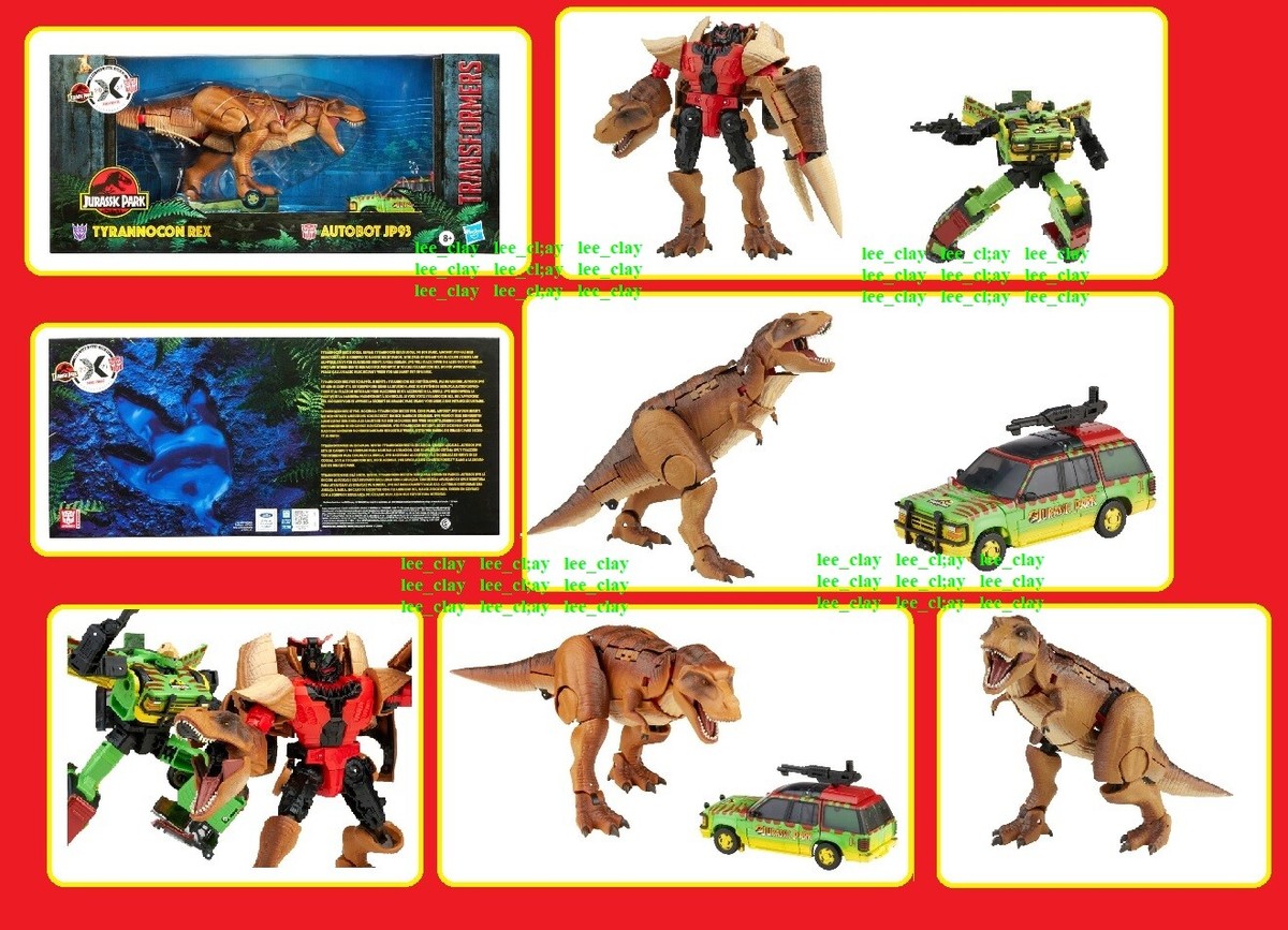 Transformers Jurassic Park Crossover Tyrannocon T Rex + JP93 Ford