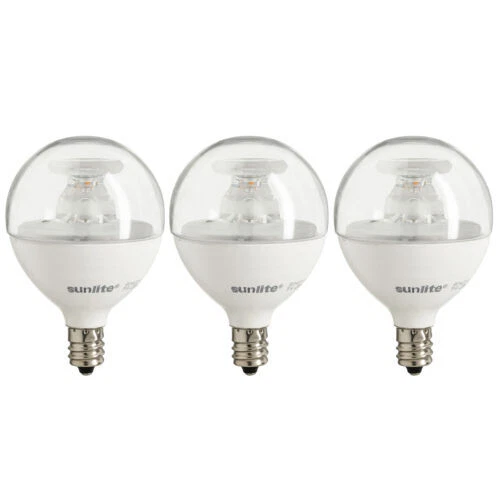 3 Pack Sunlite LED G16.5 Globe 5W (40W Equal) Candelabra (E12) Base, Warm White - Image 2 of 2