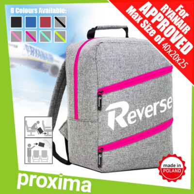 Pink Carry-On Free Onboard Flight RYANAIR Aircraft Travel Shoulder