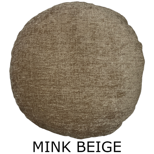 Premium Circle Elite Chenille Cushion With Hollowfibre Insert Round Pillow Sofa - Picture 8 of 15
