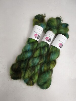 Handgefärbtes Kid Mohair Seidengarn, Lace Gewicht, 50g, MOUNTAIN TERRAINE