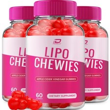 (3 Pack) Lipo Chewies ACV Gummies - LipoChewies  ACV Gummies, Vitamin B12