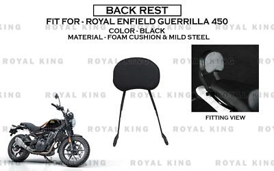 Royal Enfield Passenger Black Back Rest Fit For ''Guerrilla 450''