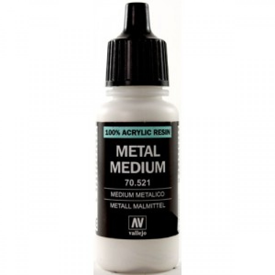 Vallejo Metal Medium, 100% Acrylic Resin 17ml