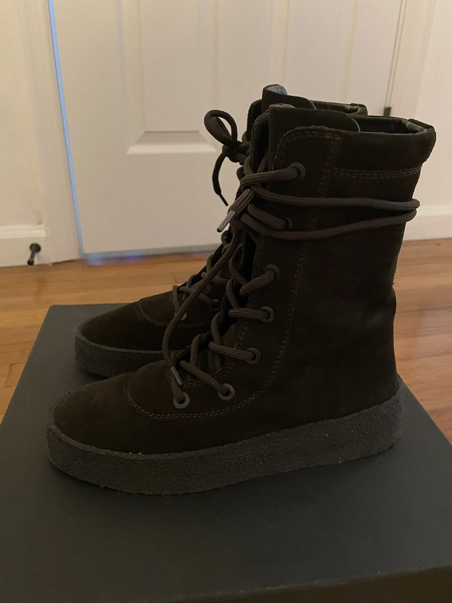 Yeezy crepe boot oil shop on feet