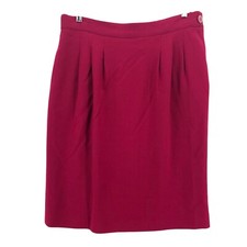 GIANNI LORD  TAYLOR 100 Pure New Wool Skirt Pleated Red Size 16