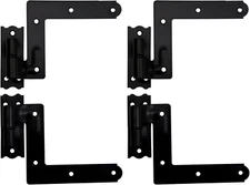 QCAA Steel Blind Shutter Hinge for Wood Frame & Brick, 1-1/16", Power Coated Bla