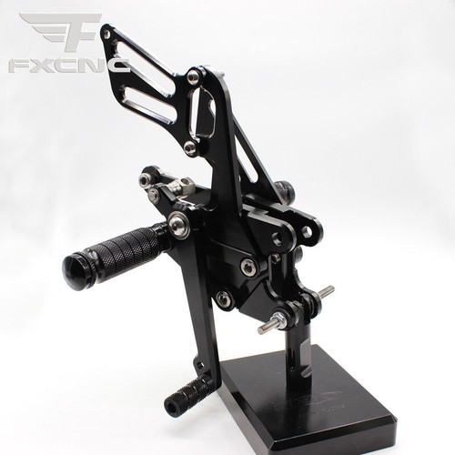 CNC Black Adjustable Rearsets Footrests For Honda CBR 1000 RR 2008-2016 GP shift - Picture 6 of 10