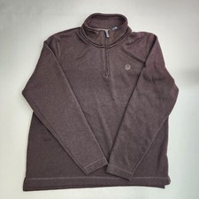 Wrangler Outdoor Long Sleeve 1/4 Zip Pullover Sweater Mens Brown Size L