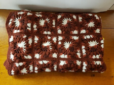 Vintage Multicolor Crochet Blanket Throw Lap Quilt 43 x 55 Afghan Granny Square