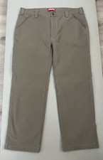 Coleman Khaki Brown Fleece Lined Work Utility Pants Size 40 x 32 40 x 30 3/4
