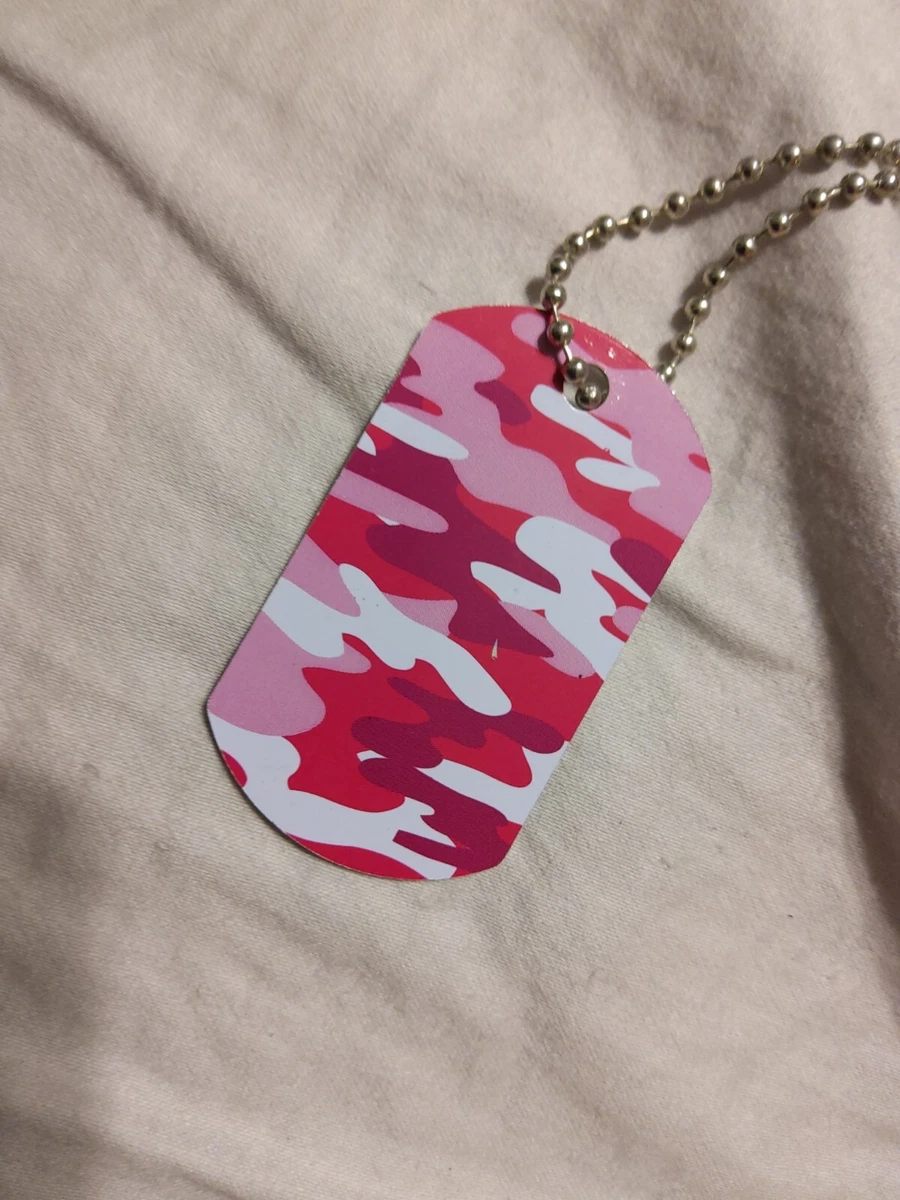 Pink camo dog clearance tag