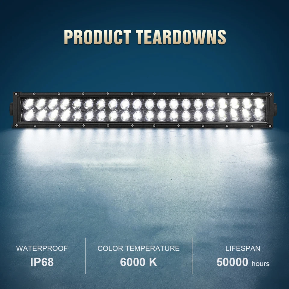 32'' LED Light Bar Combo+Hidden Bumper Brackets+Wire For Toyota Tacoma 2016-2023 - Image 3 of 4