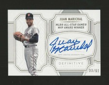 2020 Topps Definitive Collection Juan Marichal Giants On Card Auto Rare Sp 33/50