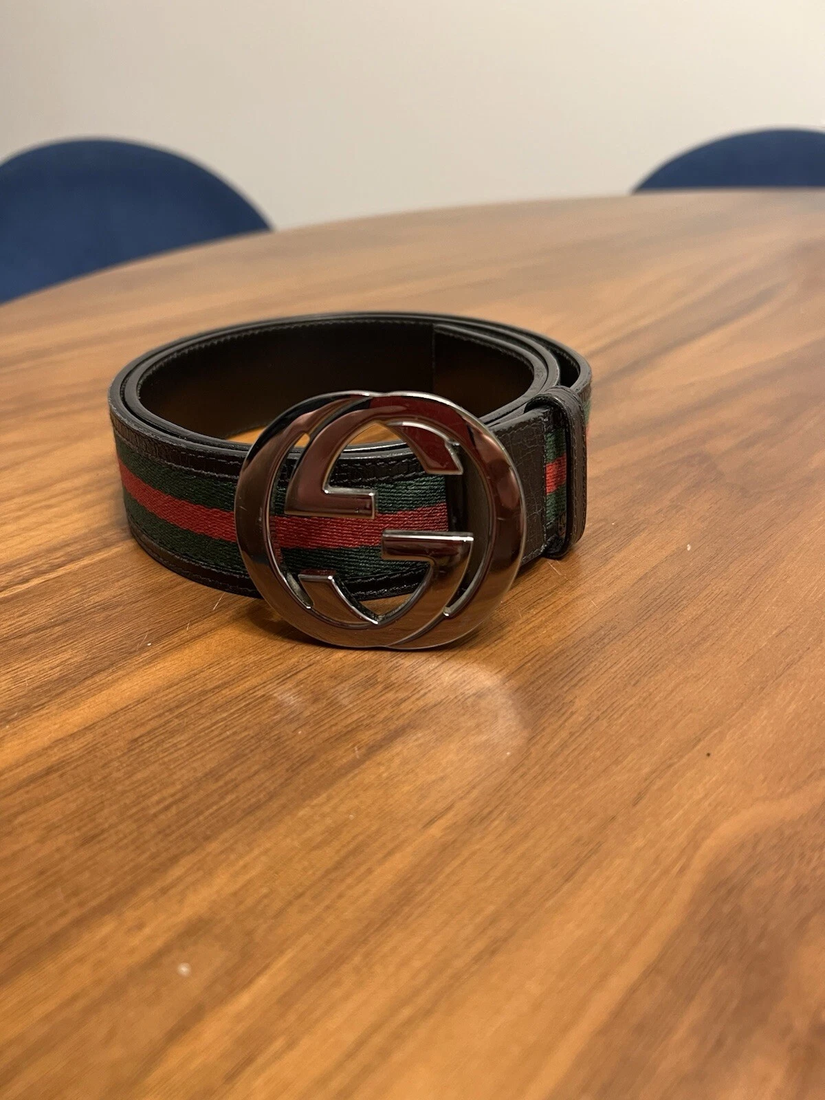 CEINTURE GUCCI HOMME   GG WEB DETAIL (TAILLE 90 36)