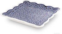 Bunzlauer Keramik Kuchenteller Speiseteller Viereckig 16,4X16,4X2,5 Cm Dekor 120