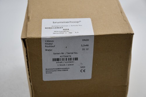 Kompakt-Wärmezähler Wärmemengenzähler Brummerhoop F90 U3 3.5 m3 h DN 20 130 mm - Bild 4 von 6