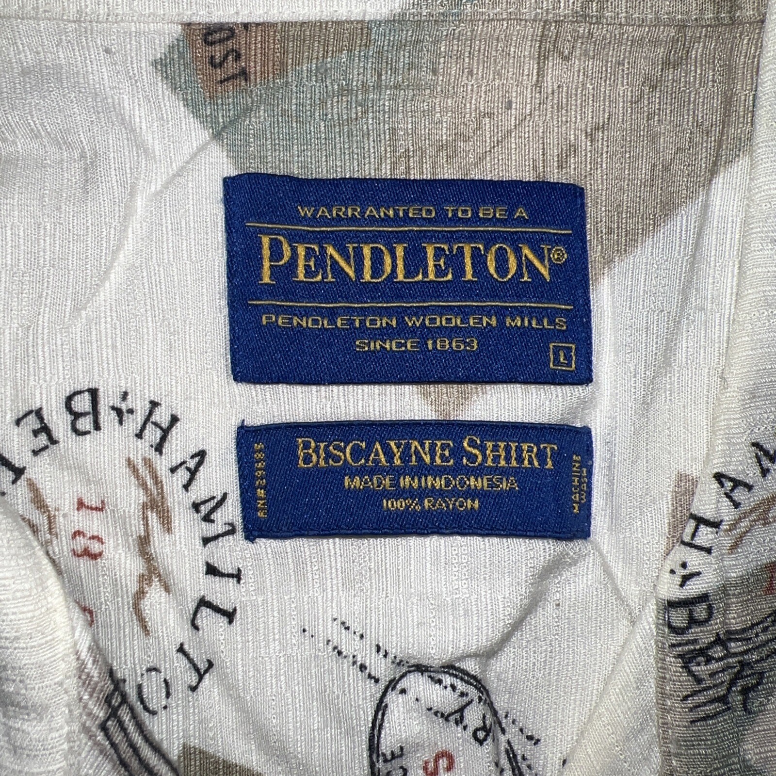 Pendleton Button Down Biscayne Shirt Mens Size L - image 3