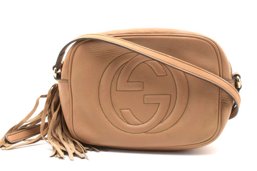 GUCCI [Rank A] Small Disco Soho Crossbody Shoulder Bag Purse Leather Authentic