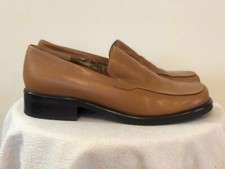 Womens Franco Sarto Flex Tan Block Heel Loafers Sz. 7