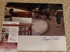 MARGARET THATCHER SIGNED  8X10 PHOTO JSA SPENCE COA RONALD REAGAN CASKET