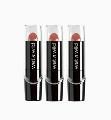 Wet n Wild Silk Finish Lipstick Dark Pink Frost 530D - 3 PACK
