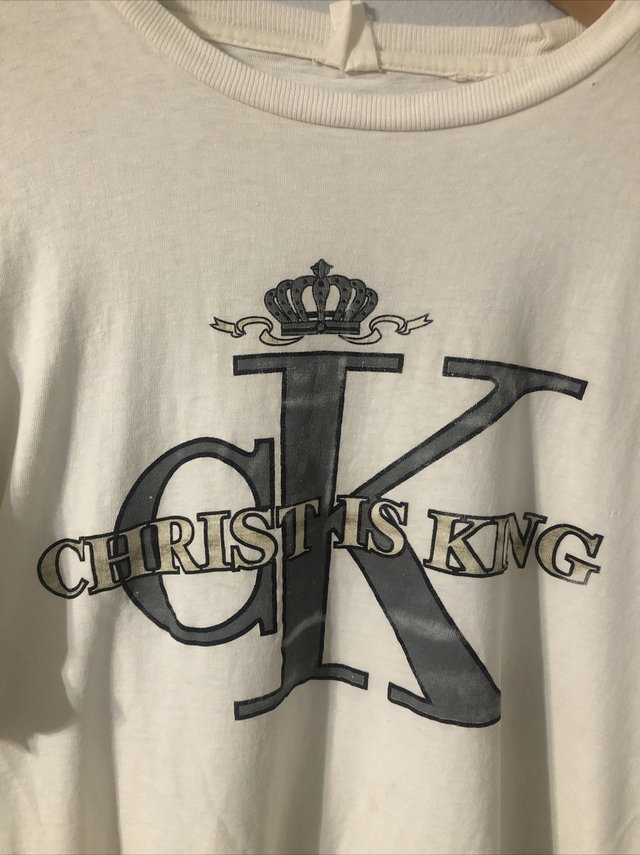 90s christ is king キリストキング CKパロディ ロンT Vintage NOS 90s CHRIST IS KING CREW NECK SWEATSHIRT Funny