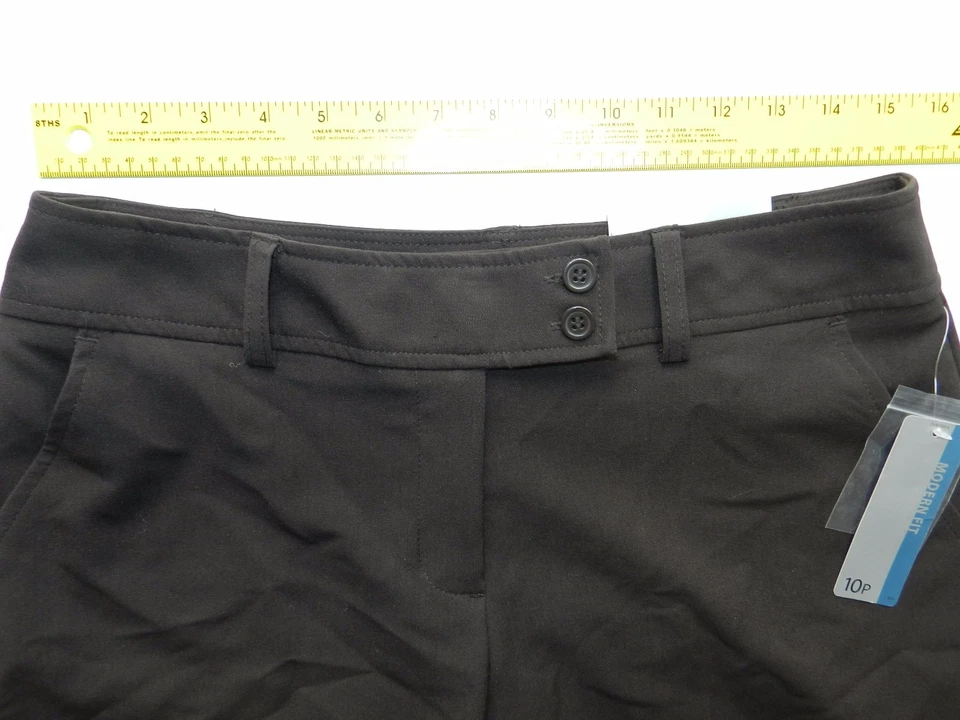 Calça WORTHINGTON feminina tamanho 10P marrom stretch capri's $36 NOVA (ab16) - Imagem 2 de 4